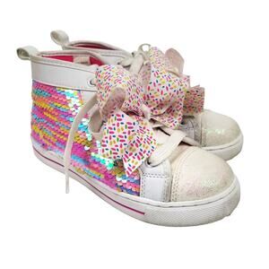 JoJo Siwa Girl's Sequin Hi Top Sneakers Size 2